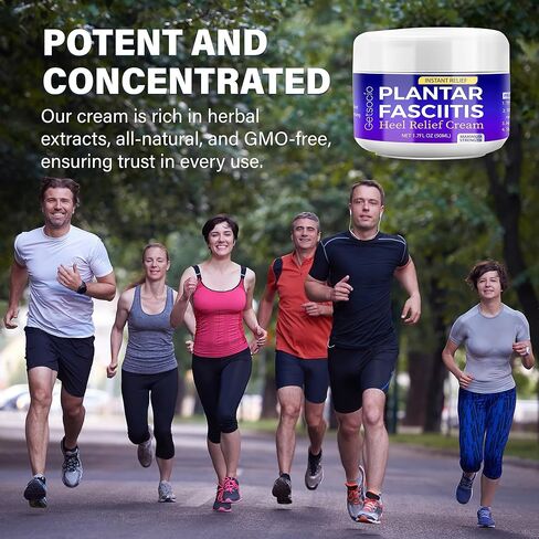 Plantar Fasciitis Cream for Heel Relief: Plantar Fasciitis Relief Products - Heel Relief Cream with Natural Herbal Concentrate Formula - Effective Soothing and for All Skin Types (1.7 Fl Oz) in Kuwait