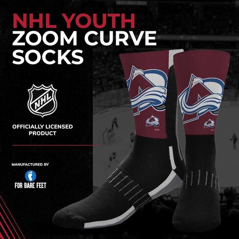 من أجل جوارب Bare Feet Youth NHL Zoom Curve Team Crew - مزيج بولي سباندكس - أداء عالي - راحة فائقة in Kuwait