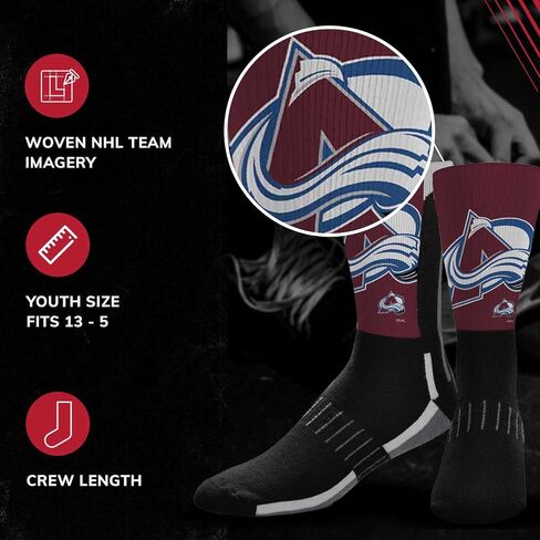 من أجل جوارب Bare Feet Youth NHL Zoom Curve Team Crew - مزيج بولي سباندكس - أداء عالي - راحة فائقة in Kuwait