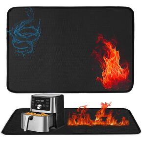 Heat Resistant Mats for Countertop, 15x18in, Fiberglass Base with Silicone Resin Coating, Protects from Heat up to 1022, Gray