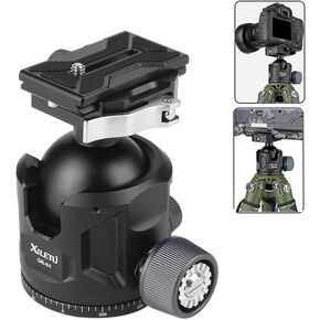 Aluminum Ball Head for Shooting Tripod 360° Panoramic Ball Head for DSLR Camera Compatible with Arca Swiss and Picatinny Maximum Load Capacity of 77lbs for Hunting and Photography (44mm)