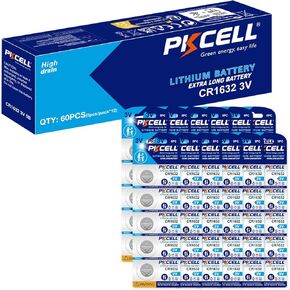 PKCELL CR 1632 Lithium Battery 3V CR1632 Battery (5-Count (Pack of 1))