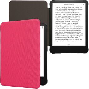 حافظة kwmobile متوافقة مع Amazon Kindle Paperwhite (10. Gen - 2018) - غطاء حماية للقارئ الإلكتروني من النايلون - حافظة قابلة للطي على شكل كتاب - أحمر