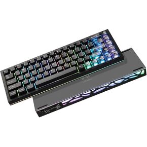 YUNZII AL65 Wireless Mechanical Keyboard, Full Aluminum CNC,Support QMK/VIA Software Gasket Structure,60% Hot Swappable with RGB Backlit BT/2.4G/USB-C for Mac/Windows(White, Gateron Zero)