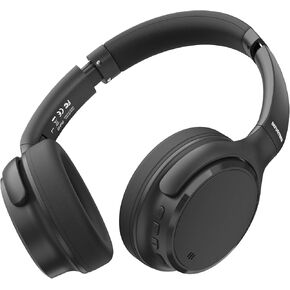 INFURTURE H1 Plus Doubly Fed Hybrid Active Noise Cancelling Headphones with EQ Mode，Wireless Over Ear Bluetooth Headphones with 4 Microphone, 70H Playtime,Lightweight for Home Travel Office(Pink)