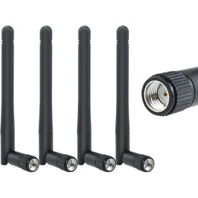 2.4GHz / 5.8GHz Dual Band WiFi Antenna, 3dBi MIMO SMA Male Antenna for WiFi Router Wireless Network Card USB Adapter Security IP Camera Video Surveillance Monitor (4 Pack)