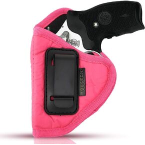 IWB Gun Holster for Women 38 J Frames, S&W Revolvers, Charter Arms, Rossi 38, Taurus BG LCR Holster Color Pink Woman Gun Holsters - Soft by Houston