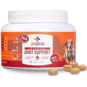Hip and Joint Supplement for Dogs - 200 Chews - Chicken Flavore - Joint Health, Immune Boost, and Vitamin Support for Dogs and Cats of All Ages