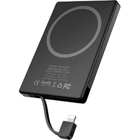Magnetic Portable Charger for iPhone 16 15 Power Bank, 5000mAh USB C Portable Phone Charger with Fast Charging, Slim Battery Pack for iPhone16Pro/16Plus /16Pro max/15Pro/15Promax,Samsung,Android Phone