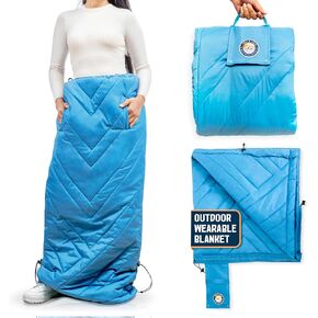 TREK & FIELD Outdoor Blanket - Wind & Water-Resistant, 54" Large Stadium Blanket for The Lower Body, Perfect for Sports, Outdoor Events, Camping & Travel, Soft & Warm Polyester - L/XL Size