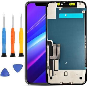 for iPhone 11 Screen Replacement for iPhone 11 5G Screen Replacement A2111 A2223 A2221 LCD Display digitizer Touch Screen with Tools Black 6.1 Inch
