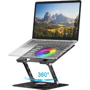 Adjustable Laptop Stand,Ergonomic Foldable Notebook Computer Holder.Compatible with MacBook iPad Dell HP Lenovo ThinkPad Acer ASUS Samsung and More 10-17" Laptops Tablets,Black in Kuwait