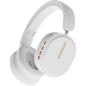 28H Playtime Wireless and Wired Stereo HiFi Foldable FM Radio Over-Ear Bluetooth Headphones with Microphone for iPhone iOS Android-White