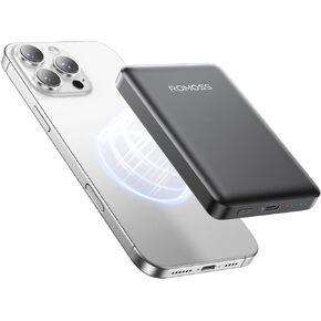 ROMOSS Magnetic Power Bank 10000mAh, 30W PD Fast Charging, 3-in-1 Wireless Power Bank with Apple Watch Charger, USB C Battery Pack for Magsafe, iPhone 16/15/14/13/12 Series/Apple Watch/Airpods