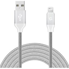 Cellet Phone Charger, USB Lightning 8 Pin Data Sync and Charge Cable - Heavy Duty Nylon Braided 10 ft. Cord Compatible for Apple iPhone 13 Pro Max, 13 Pro, 13 Mini, 13, 12 Pro Max, 12 Pro, 12 Mini, 12