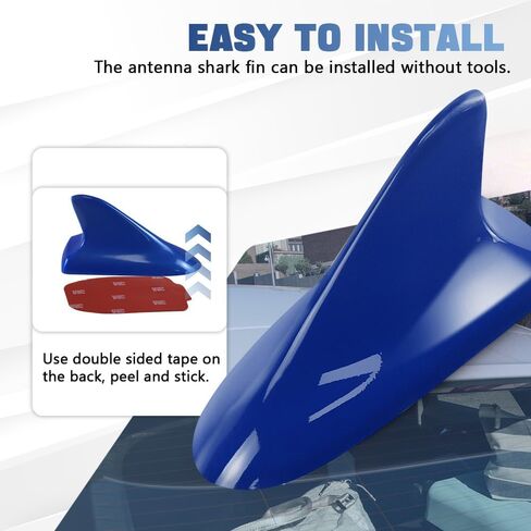 Car Shark Fin Antenna, Automotive Roof Antenna Dummy Aerial for Decoration Only, Top Mounted Vehicle Decorative Antenna, Universal Exterior Car Accessories for SUV Truck (Black) in Saudi Arabia