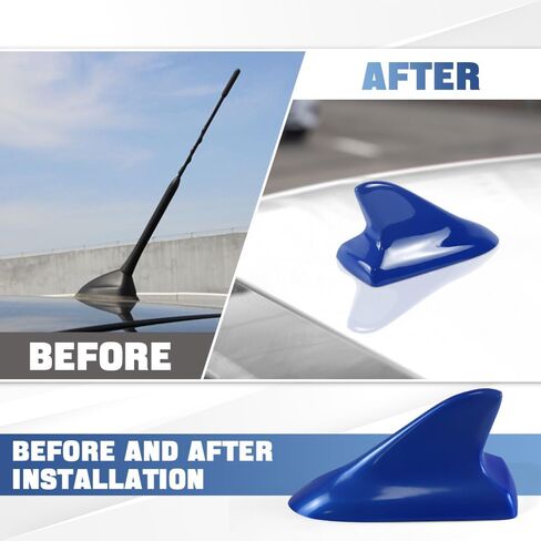 Car Shark Fin Antenna, Automotive Roof Antenna Dummy Aerial for Decoration Only, Top Mounted Vehicle Decorative Antenna, Universal Exterior Car Accessories for SUV Truck (Black) in Saudi Arabia
