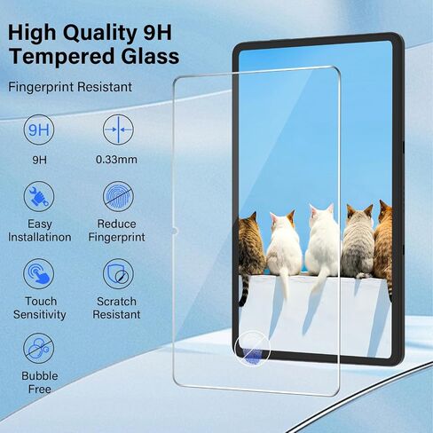 ROISKIN 2 Pack Screen Protector for Fire HD 10 & HD 10 Plus Tablet 2023/2021 Release 13th /11th Generation, High Definition Tempered Glass Film Guard Anti-Fingerprint- Clear in Saudi Arabia