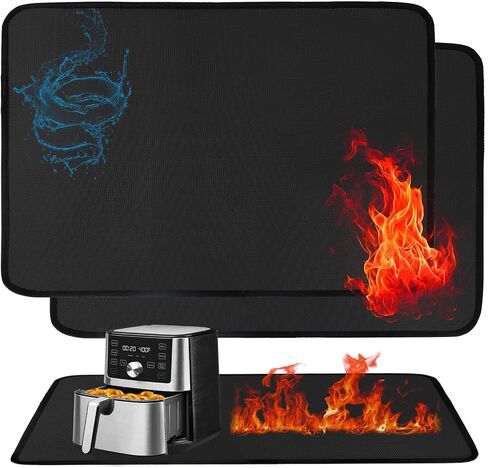 Heat Resistant Mats for Countertop, 15x18in, Fiberglass Base with Silicone Resin Coating, Protects from Heat up to 1022, Gray in Saudi Arabia