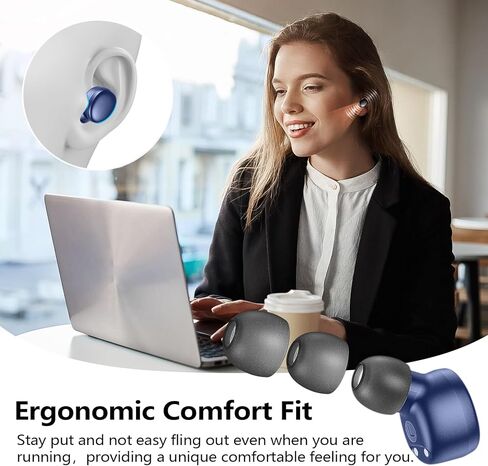 kurdene Wireless Earbuds Bluetooth 5.3 in Ear Buds Light-Weight Headphones,Deep Bass Sound,Built-in Mics Headset,Clear Calls Earphones for Sports Workout White in Saudi Arabia