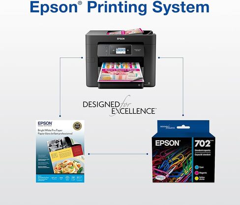 خرطوشة حبر Epson T702 DURABrite Ultra ذات سعة قياسية باللون الأصفر - خرطوشة (T702420-S) لطابعات Workforce Pro المختارة، عدد 1 (عبوة من قطعتين) in Kuwait