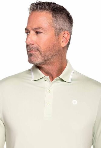 Coolibar UPF 50+ Men's Erodym Short Sleeve Golf Polo - Sun Protective in Kuwait