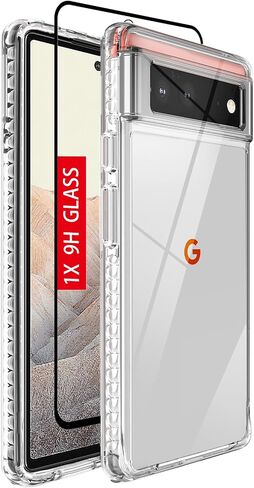 Crystal Clear Case for Google Pixel 6 Case, [Military Grade Drop Tested] Non-Yellowing Shockproof Protective Phone Cover for Google Pixel 6 6.4 inch, (Crystal Clear) in Saudi Arabia