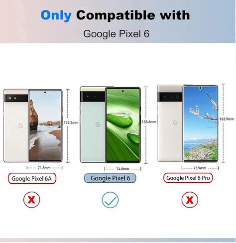 Crystal Clear Case for Google Pixel 6 Case, [Military Grade Drop Tested] Non-Yellowing Shockproof Protective Phone Cover for Google Pixel 6 6.4 inch, (Crystal Clear) in Saudi Arabia