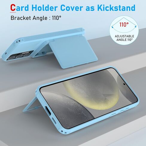 KJSK for Samsung Galaxy S24 Wallet Case,Built-in Card Holder and Mirrors,Military Grade Shockproof Case for Galaxy S24 6.2“（Purple） in Saudi Arabia