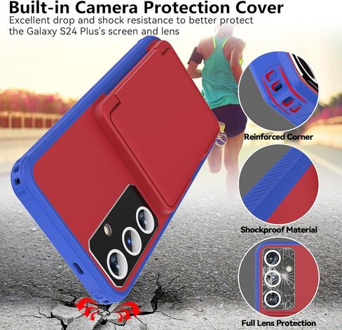 KJSK for Samsung Galaxy S24 Wallet Case,Built-in Card Holder and Mirrors,Military Grade Shockproof Case for Galaxy S24 6.2“（Purple） in Saudi Arabia