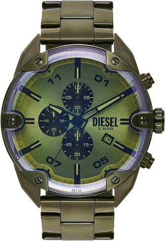 Diesel Spiked Men's Watch, Chronograph Watch with Stainless Steel Bracelet or Genuine Leather Band in Saudi Arabia
