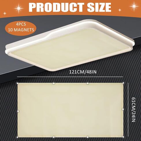 AQQHSAIN 4 Pcs Fluorescent Light Covers for Ceiling Lights 4 * 2 Feet Classroom Light Filters Magnetic Ceiling Light Cover Panel for Classroom Office Home Drop Ceiling Decorations (Cloud Blue Sky) in Saudi Arabia