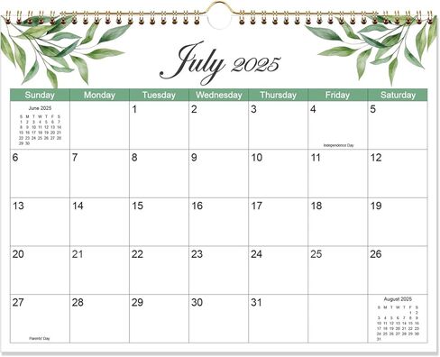 التقويم 2025-18 تقويم الحائط الشهري 2025 2026 من يناير 2025 إلى يونيو 2026، التقويم 2025-2026 للتخطيط، 11 بوصة × 14 بوصة in Kuwait