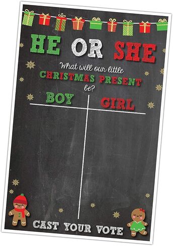 Katie Doodle Baby Gender Reveal Party Supplies Decorations Games Kit for Boy or Girl Shower | Includes Old Wives Tales 11x17 Poster and Earasable Marker (GR001), Black/Blue/Pink in Saudi Arabia