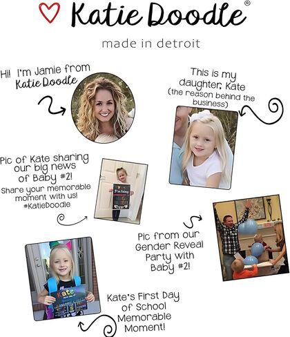 Katie Doodle Baby Gender Reveal Party Supplies Decorations Games Kit for Boy or Girl Shower | Includes Old Wives Tales 11x17 Poster and Earasable Marker (GR001), Black/Blue/Pink in Saudi Arabia