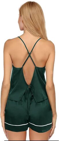 3Pcs Silk Pajamas Set for Women XS-4XL Satin Pajama Lingerie Pjs Cami Tops Silky Pj Sets Sleepwear Nightwear in Kuwait