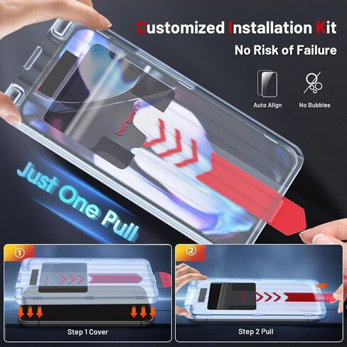 bersem 3 Pack for Google Pixel 9 / Pixel 9 Pro Screen Protector, Tempered Glass Film with Customized Installation Tray, Fingerprint Unlock, Military Grade Shatterproof, HD Clear, Scratch Resistant in Saudi Arabia