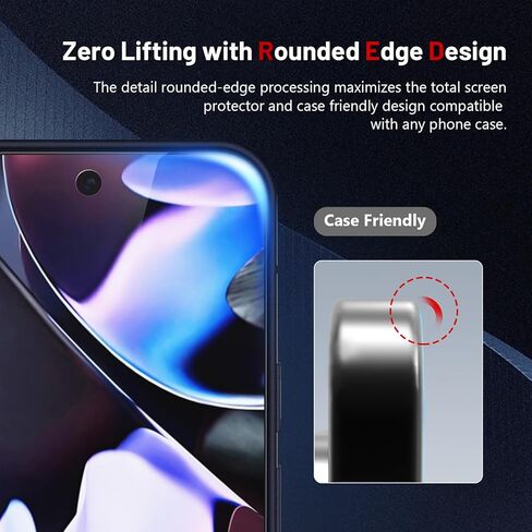 bersem 3 Pack for Google Pixel 9 / Pixel 9 Pro Screen Protector, Tempered Glass Film with Customized Installation Tray, Fingerprint Unlock, Military Grade Shatterproof, HD Clear, Scratch Resistant in Saudi Arabia