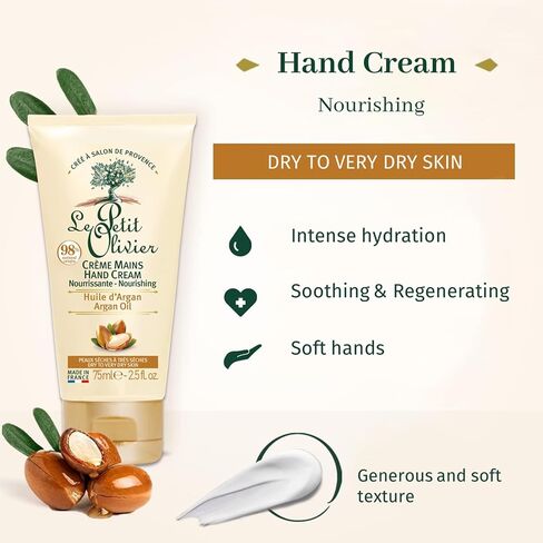 Le Petit Olivier Moisturizing Hand Cream - Olive Oil - Enriched With Glycerin And Shea Butter - Softens, Hydrates And Protects Hands - Soothes The Sensation Of Tightness And Discomfort - 2.5 Oz in Saudi Arabia