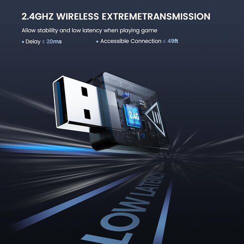 2.4GHz Wireless Gaming Headset for PC, PS4, PS5, Gaming Headphones with Noise Cancelling Microphone, 7.1 Surround Sound, 36-Hr Battery Gamer Headset for Computer, Laptop, 3.5mm Wired for Xbox Serie in Saudi Arabia