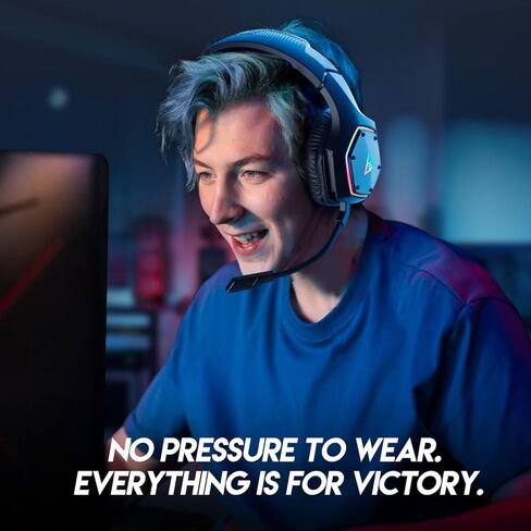 2.4GHz Wireless Gaming Headset for PC, PS4, PS5, Gaming Headphones with Noise Cancelling Microphone, 7.1 Surround Sound, 36-Hr Battery Gamer Headset for Computer, Laptop, 3.5mm Wired for Xbox Serie in Saudi Arabia