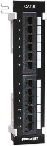 Intellinet 24-Port Cat-6 Network Patch Panning Rack-Mount-PRAGERER TRAGE 3MM 50 MICRO-INCH PLATED COSTS-Black ، 520959 in Kuwait