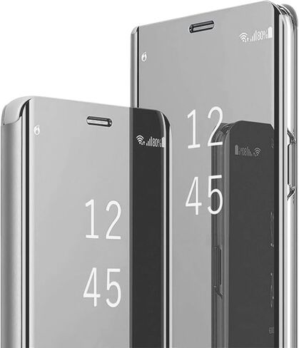 S25 Ultra Case Compatible with Samsung Galaxy S25 Ultra 5G Cell Phone Case with Kickstand, PU Leather, Clear View Mirror Flip Cover Shockproof Protective Cover for Samsung S25 Ultra, 2025 (Gold) in Saudi Arabia