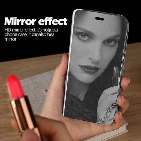 S25 Ultra Case Compatible with Samsung Galaxy S25 Ultra 5G Cell Phone Case with Kickstand, PU Leather, Clear View Mirror Flip Cover Shockproof Protective Cover for Samsung S25 Ultra, 2025 (Gold) in Saudi Arabia