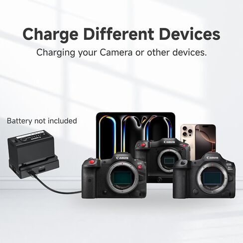 لوحة محول بطارية Toprig Accsoon NP-F لشاشة كاميرا DSLR، مدخل 20 وات/مخرج 30 وات، مخرج تيار مستمر 6-8.4 فولت، صغير وخفيف الوزن in Kuwait