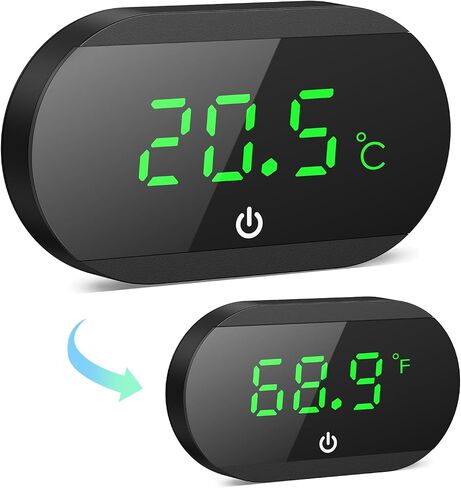 Upgraded Aquarium Thermometer Digital, Stick On Fish Tank Thermometer, ±1℉ High Accuracy, Tank Temperature Measurement with Touch Screen, Fish Tank Accessories for Fish, Axolotl in Saudi Arabia