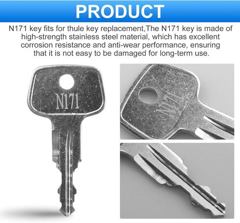 N178 Key for Thule Key Replacement,Fits for Thule Roof Rack Accessories,Car Ski Rack,Crossbars Key Etc(2PCS) in Saudi Arabia