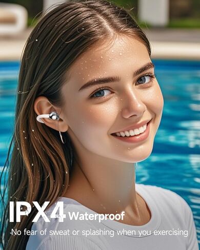 aigo CA05 Open Ear Earbuds Clip on Wireless Bluetooth 5.4 Headphones with Mic for iPhone,Android,Laptop,Enc Noise Reduction,50H Play,Waterproof Comfortable Wireless Earbuds Fit Sports Workout,Purple in Kuwait