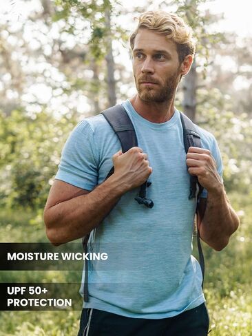 تي شيرت رجالي من صوف ميرينو من Merino.tech - طبقة أساسية خفيفة الوزن من صوف ميرينو العضوي بنسبة 100% in Kuwait