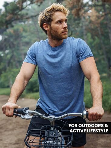 تي شيرت رجالي من صوف ميرينو من Merino.tech - طبقة أساسية خفيفة الوزن من صوف ميرينو العضوي بنسبة 100% in Kuwait